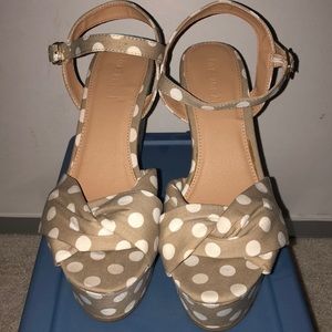 Forever 21 Polka Dot Wedge Sandals